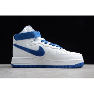 Nike Air Force 1 High Retro Qs Summit Beyaz / Kraliyet Mavisi Kaykay Ayakkabı Türkiye - B1MAXGZG